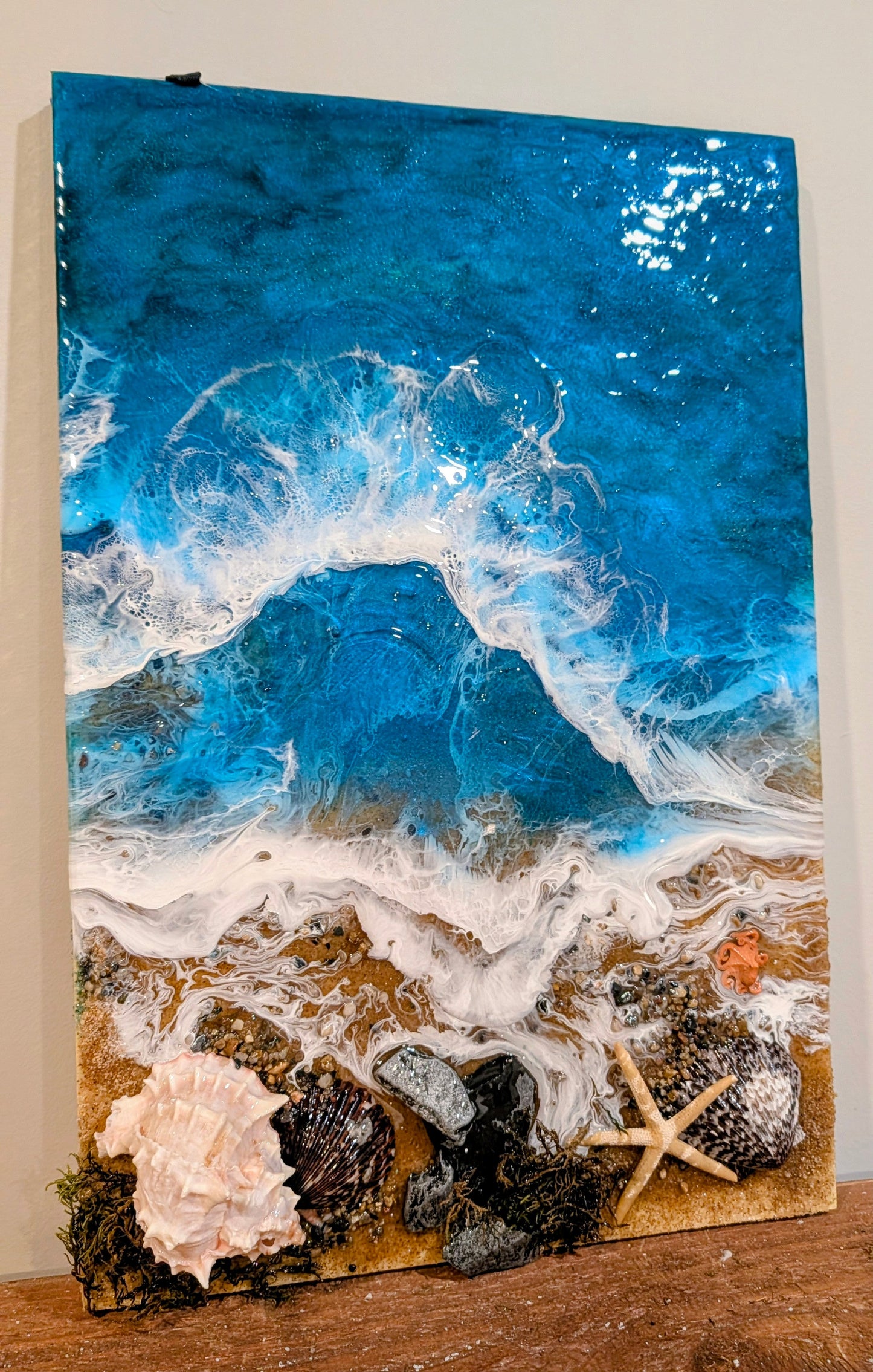 Coastal inspired wall art Nicole's paint Escape