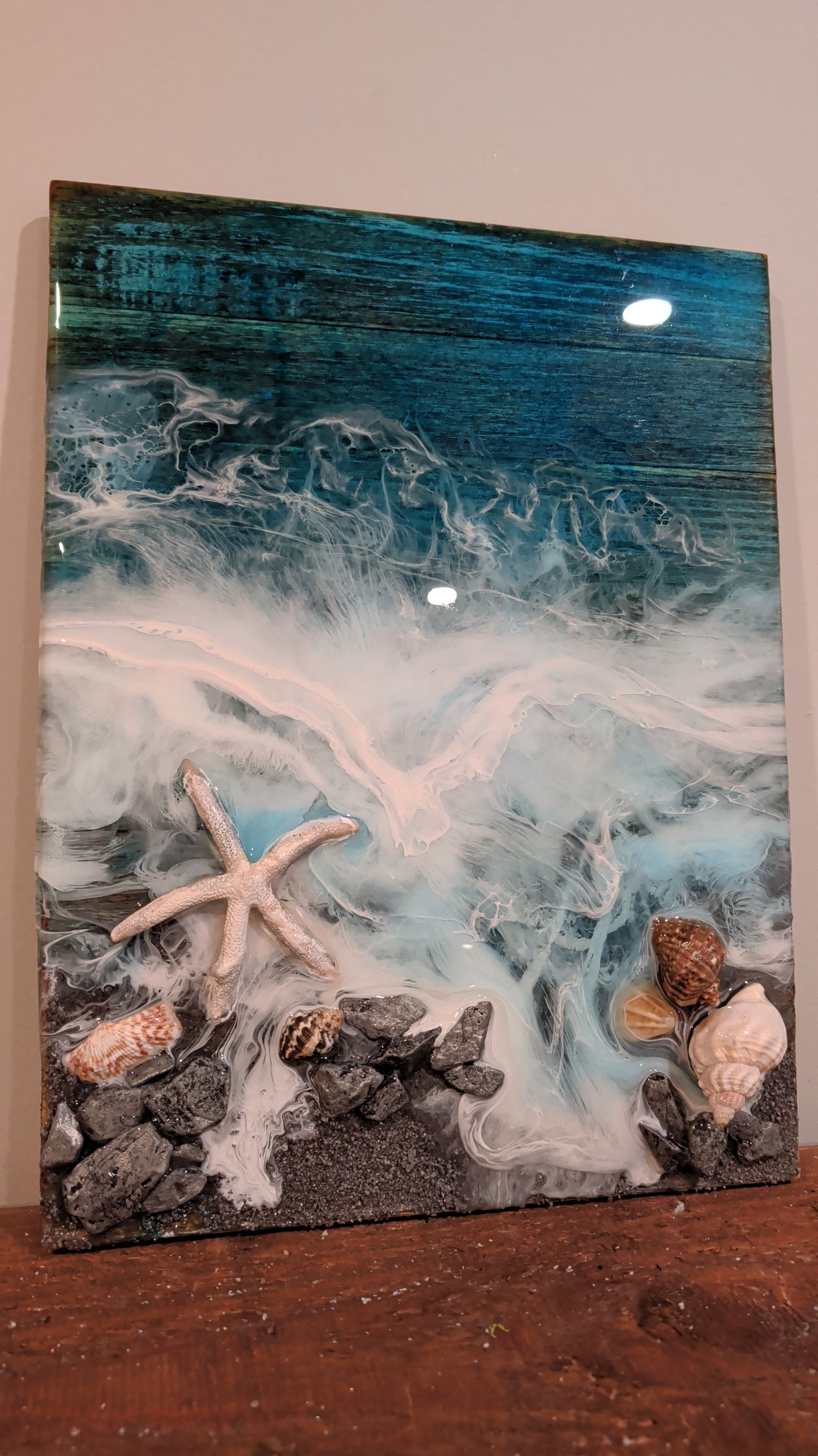 "Boardwalk" series coastal wall art Nicole's paint Escape