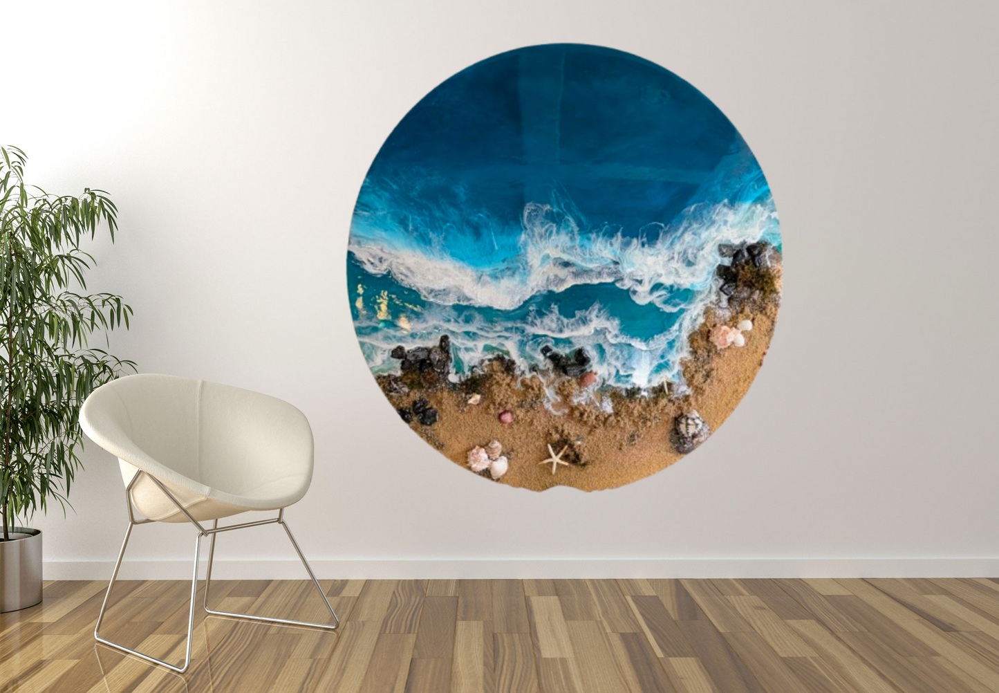 "Shoreline Rising" original coastal wall art Nicole's paint Escape