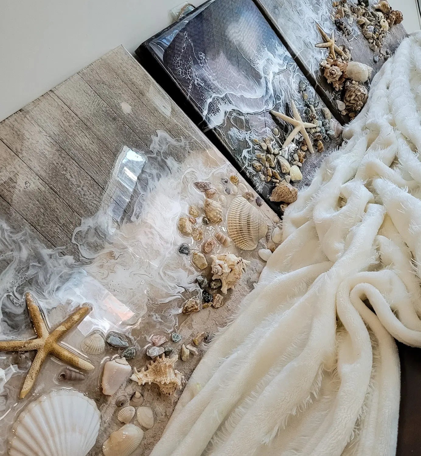 Exclusive "Boardwalk" Coastal collection items Nicole's paint Escape