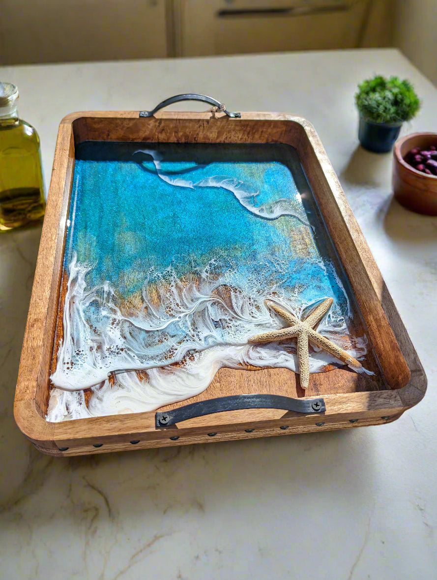 Coastal Serving Tray Nicole's paint Escape