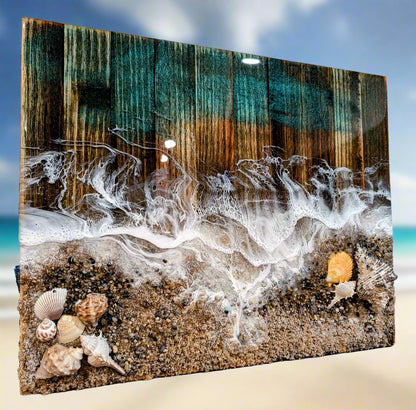 Rustic "Boardwalk" series 16x20 Nicole's paint Escape