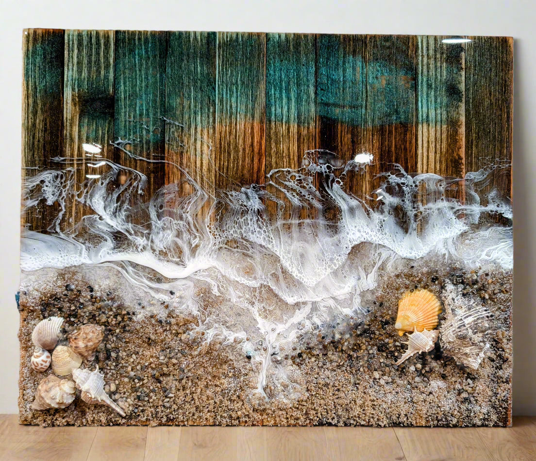 Rustic "Boardwalk" series 16x20 Nicole's paint Escape