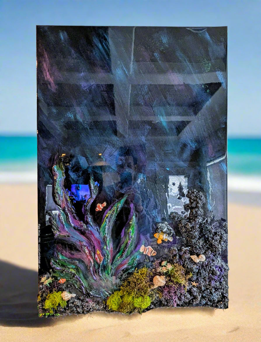 "Journey" Coral underwater inspired wall art