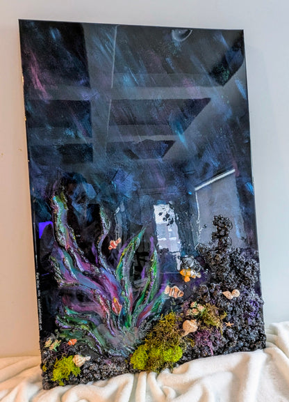 "Journey" Coral underwater inspired wall art