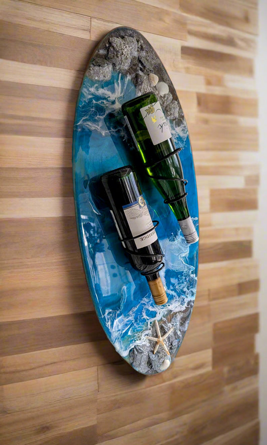 Surfboard Wine Bottle Holder Nicole's paint Escape