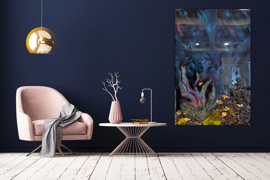"Journey" Coral underwater inspired wall art
