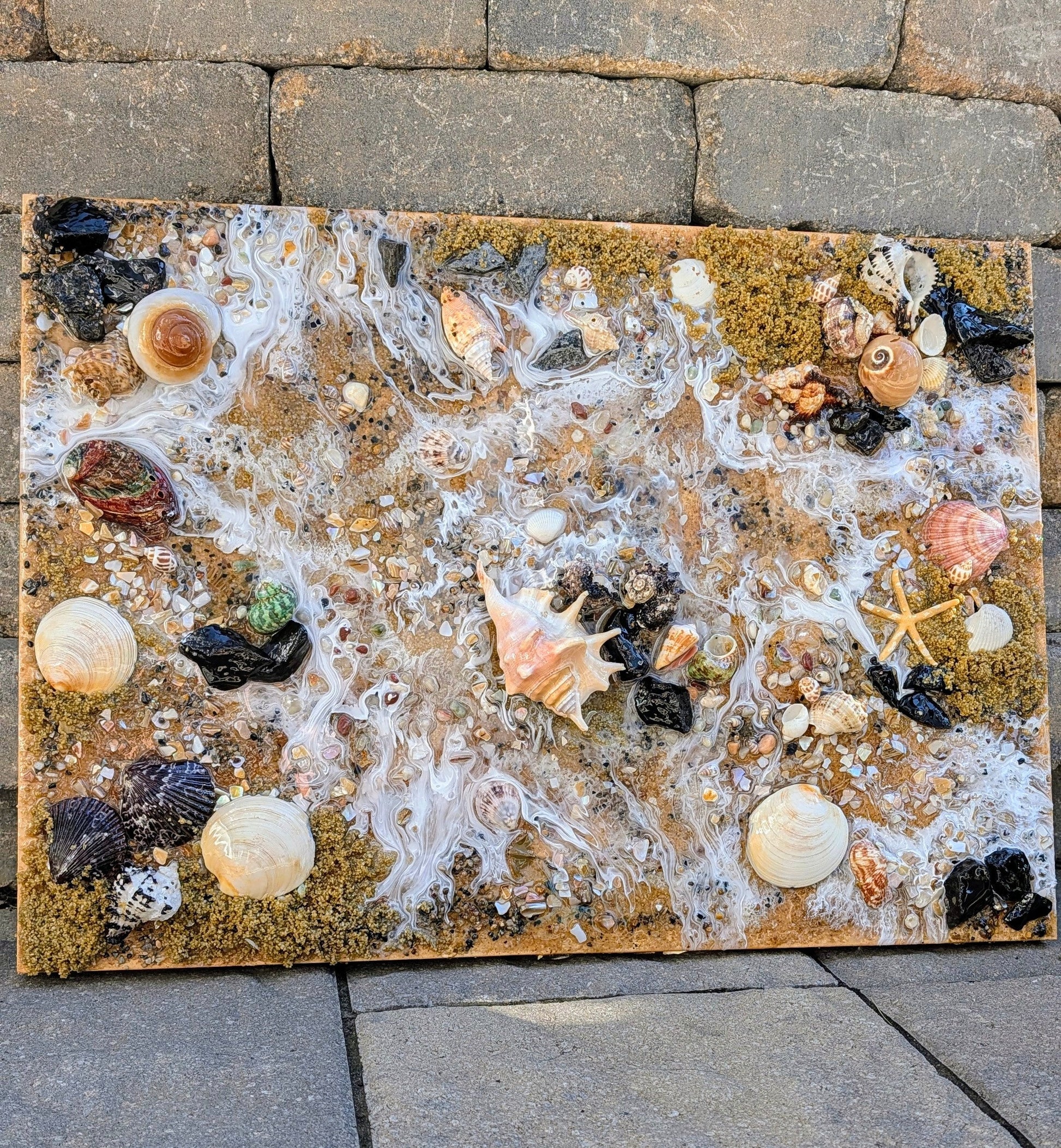 "Sand" series coastal wall art Nicole's paint Escape