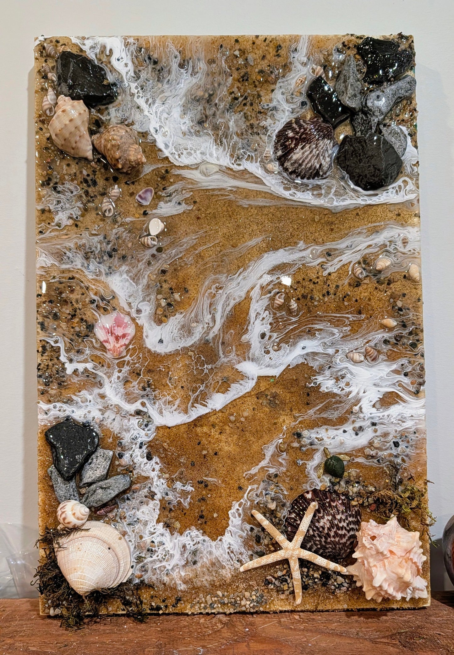 "Sand" coastal inspired wall art Nicole's paint Escape