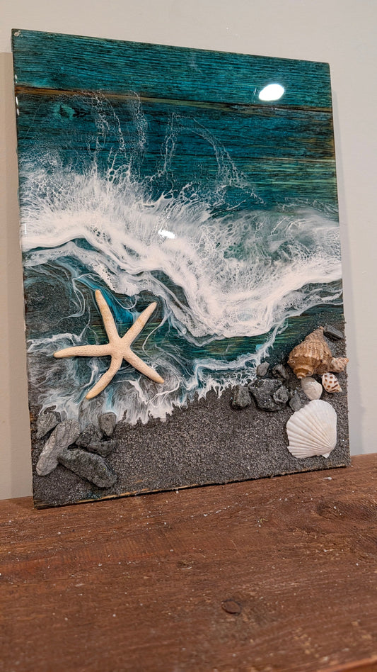 "Boardwalk" series coastal wall art Nicole's paint Escape