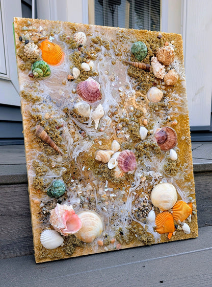 "Sand" series coastal wall art Nicole's paint Escape