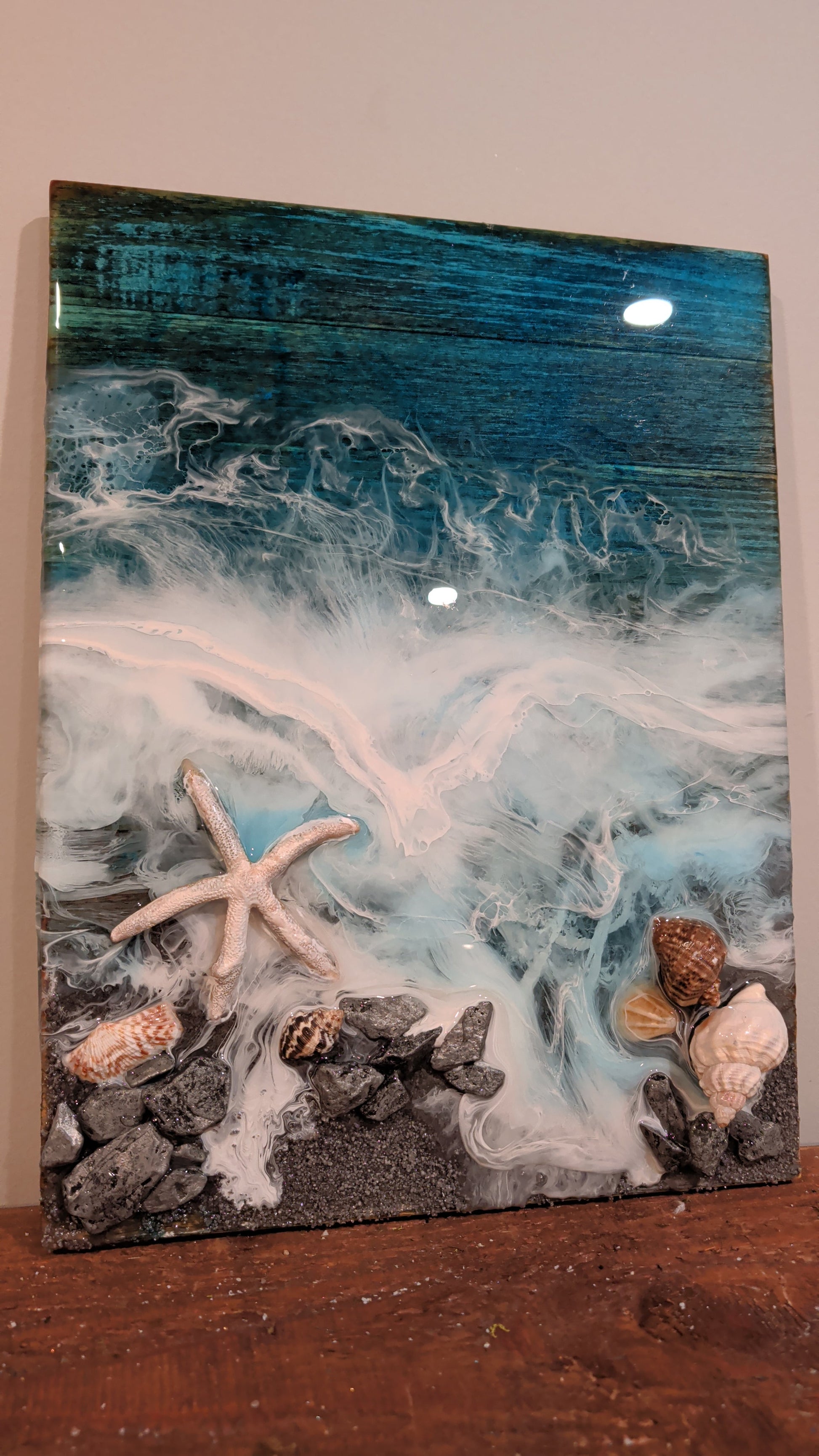 "Boardwalk" series coastal wall art Nicole's paint Escape