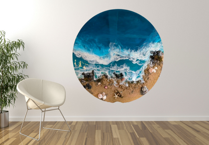 "Shoreline Rising" original coastal wall art Nicole's paint Escape