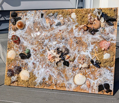 "Sand" series coastal wall art Nicole's paint Escape