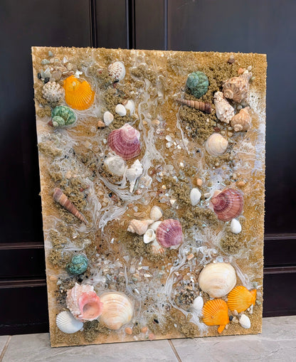 "Sand" series coastal wall art Nicole's paint Escape