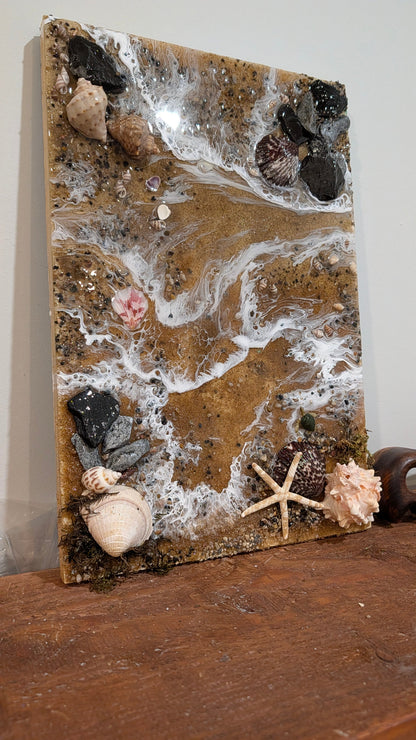 "Sand" coastal inspired wall art Nicole's paint Escape