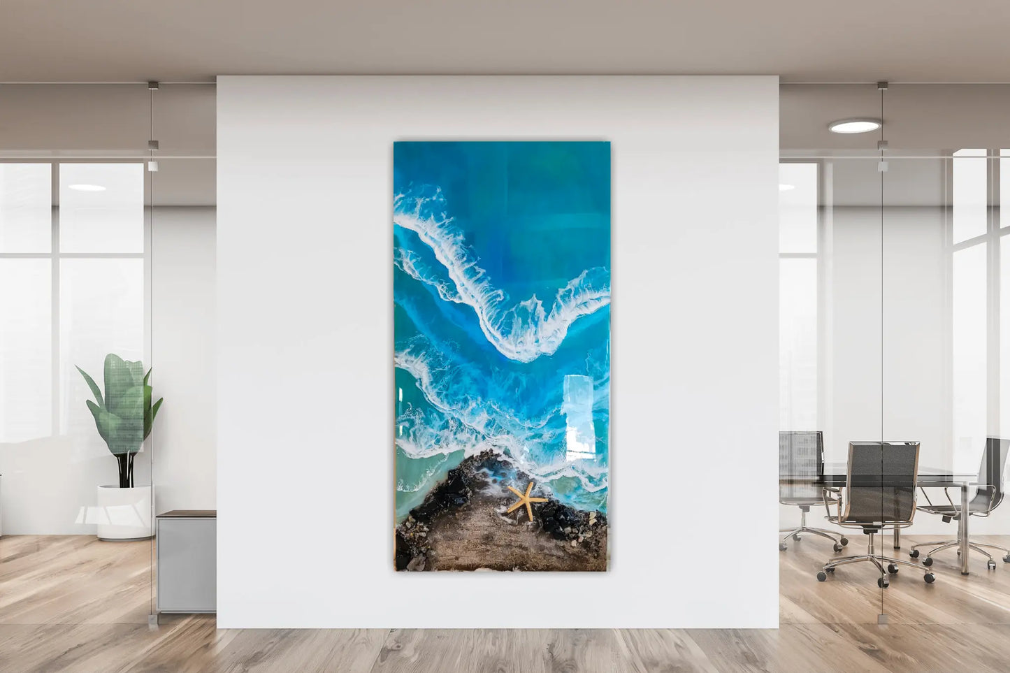 "Pacific" coastal wall art Nicole's paint Escape