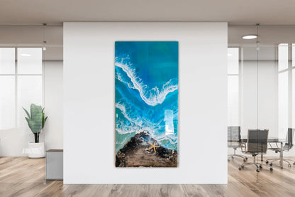 "Pacific" coastal wall art Nicole's paint Escape